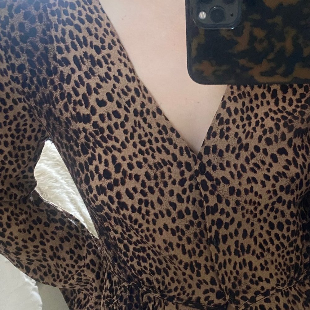 Long sleeve print blouse